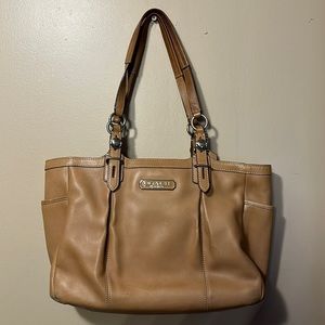 Camel coach purse